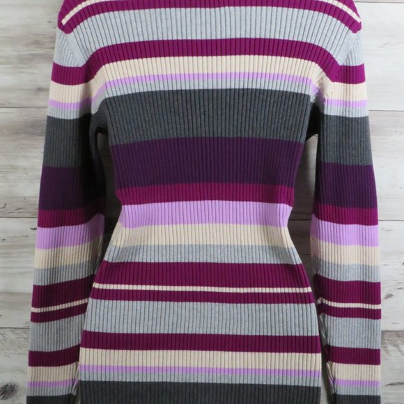 St. John's Bay* Women's Long Sleeve V-Neck Pullover Ribbed‎ Sweater~ Large - Picture 5 of 10